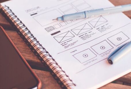 Web Design - Notebook Beside the Iphone on Table