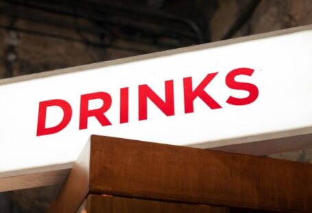 Marketing ROI - A sign that says drinks on it